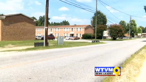 Ungated Entrance to Cross Keys Apartments (WTVM)