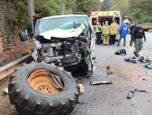 Highway 29 Delivery Van Accident (Jefrey Leo/The Newnan Times-Herald)