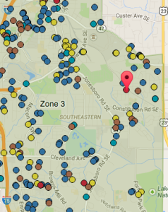 Crime Map of Dollar General Neighborhood June - August 2014 (Atlanta Police Department)