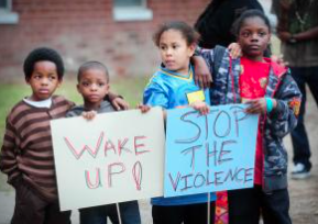 Children Attend 2012 Prayer Rally to End Violence at River Glen Apartments. (The Augusta Chronicle)