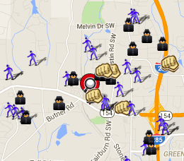 June 2016 Crime Map (spotcrime.com)