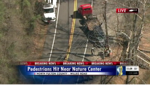 Two Pedestrians Hit by Car Outside the Chattahoochee Nature Center in Roswell.