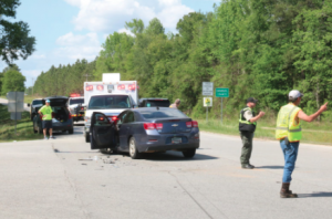 Three injured in Highway 23 South Car Accident.